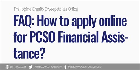 pcso financial assistance online|[2024 UPDATE] How to Apply for PCSO Medical Assistance .